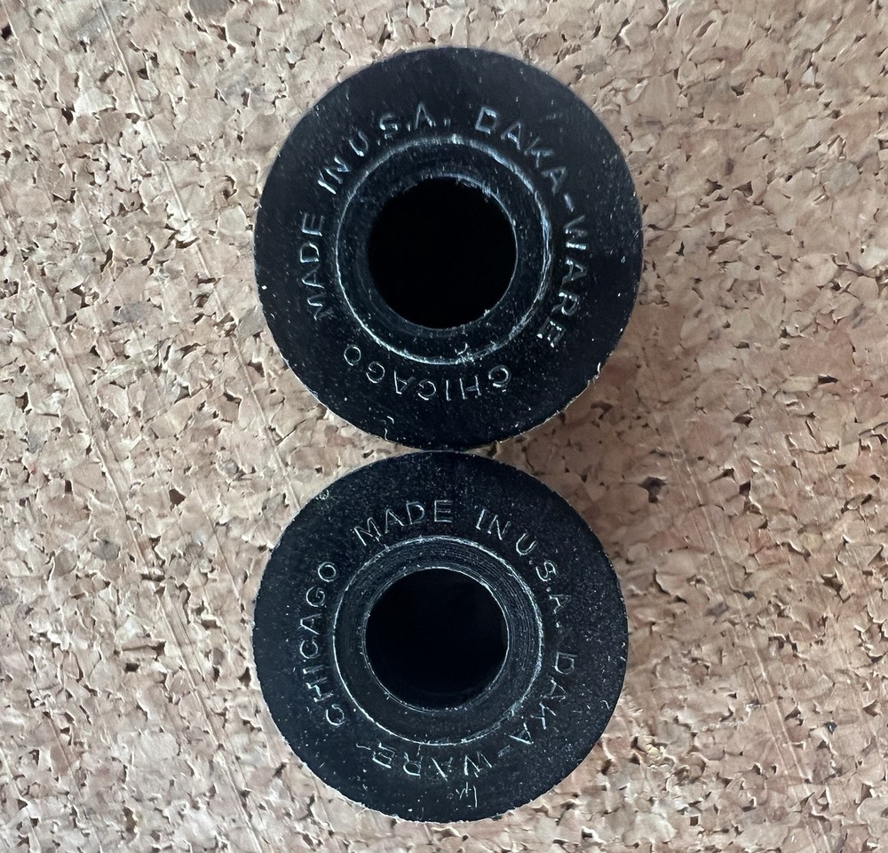 Vintage Black Daka-Ware Mini Control Knobs - Lot of 2