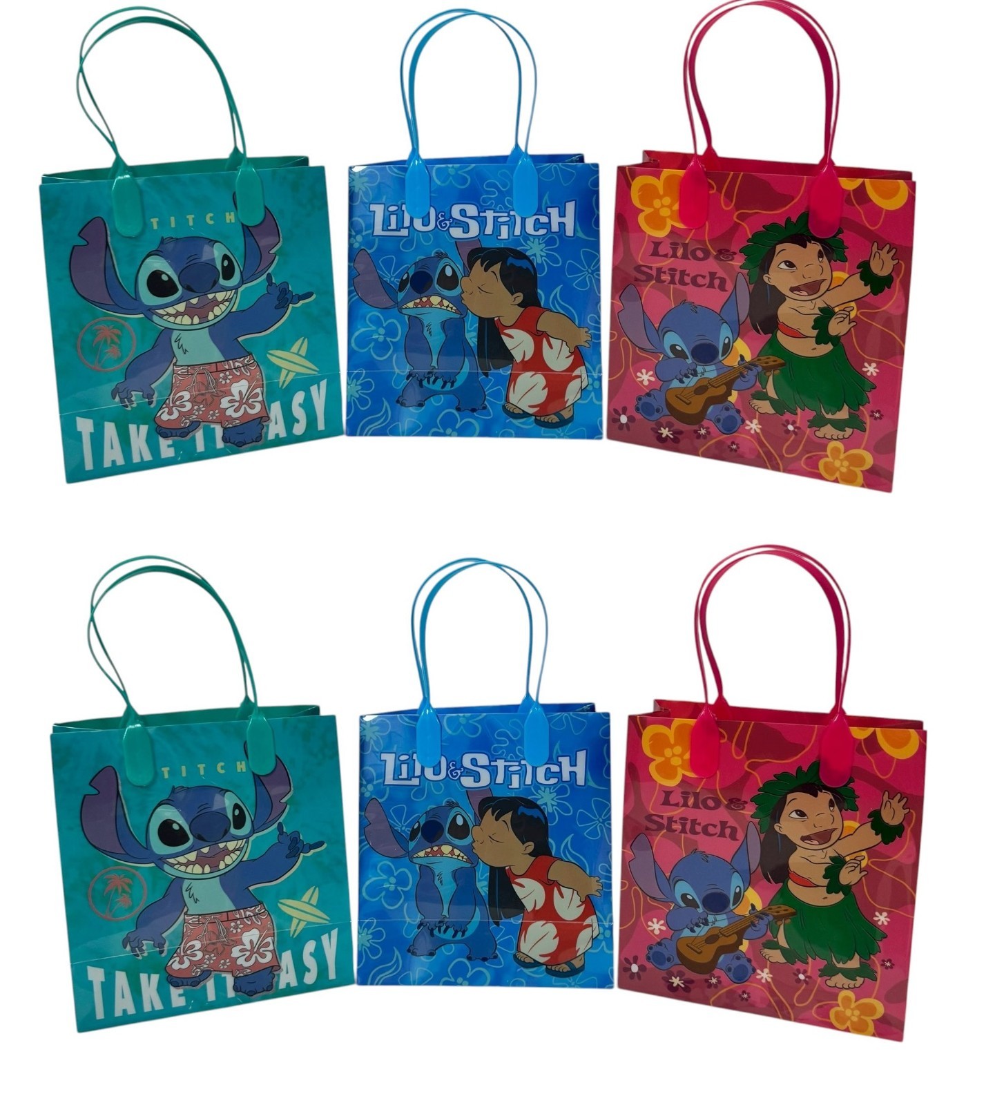 12PCS DISNEY LILO & STITCH Goodie Bag Party Favor Filler Small size 6" Bag