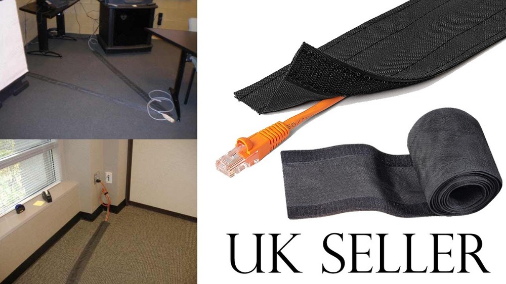 LTG Cable Wire Double Hook protector Manager For Looped Carpet 1.4 Meter x 2.7"