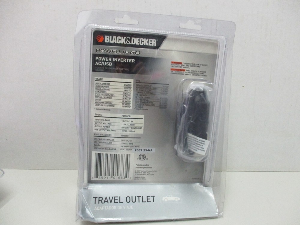 Black&Decker Power to Go Power Inverter AC/USB