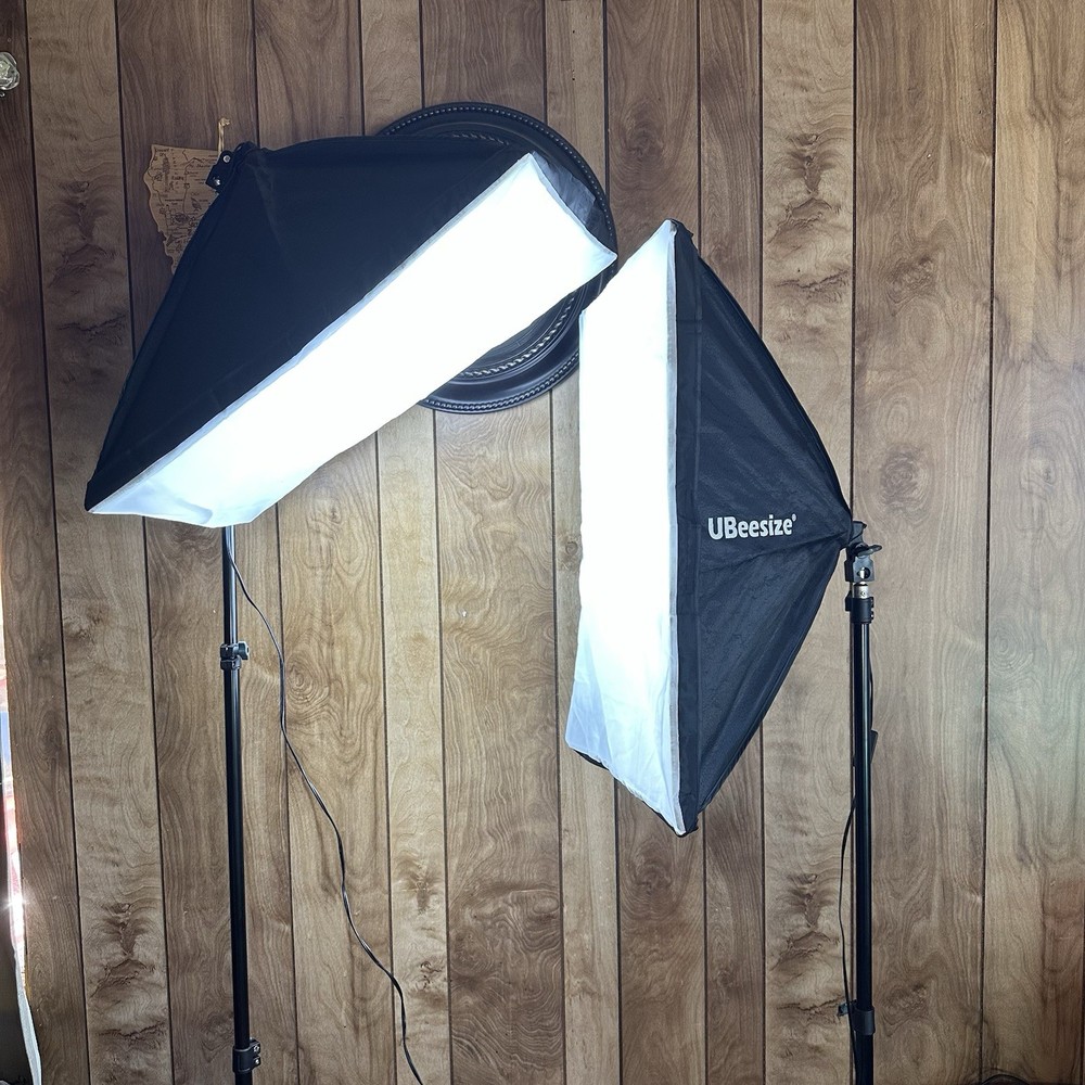 UBeesize Softbox Photography Lighting Kit 2pcs 40W E27 Socket 6500K Bulbs