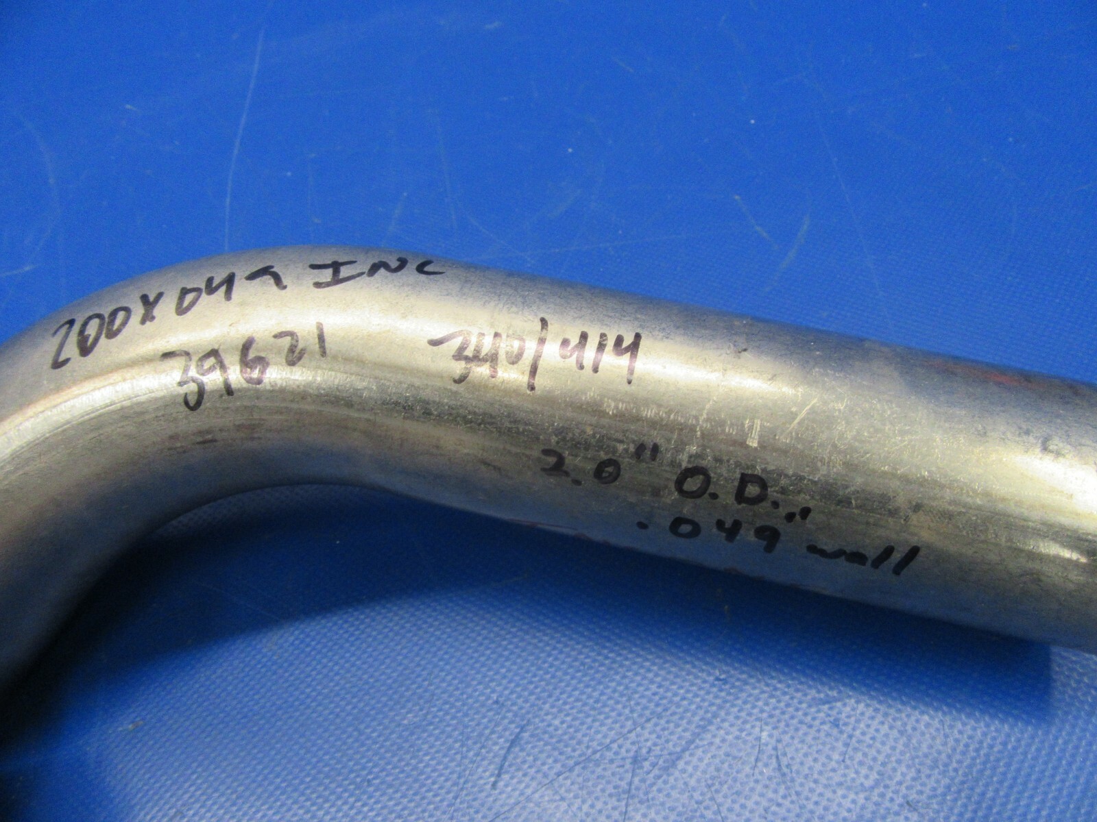 Aircraft Inconel Exhaust Tubing / Pipe, 2" OD / .049" Wall NOS (1019-352)