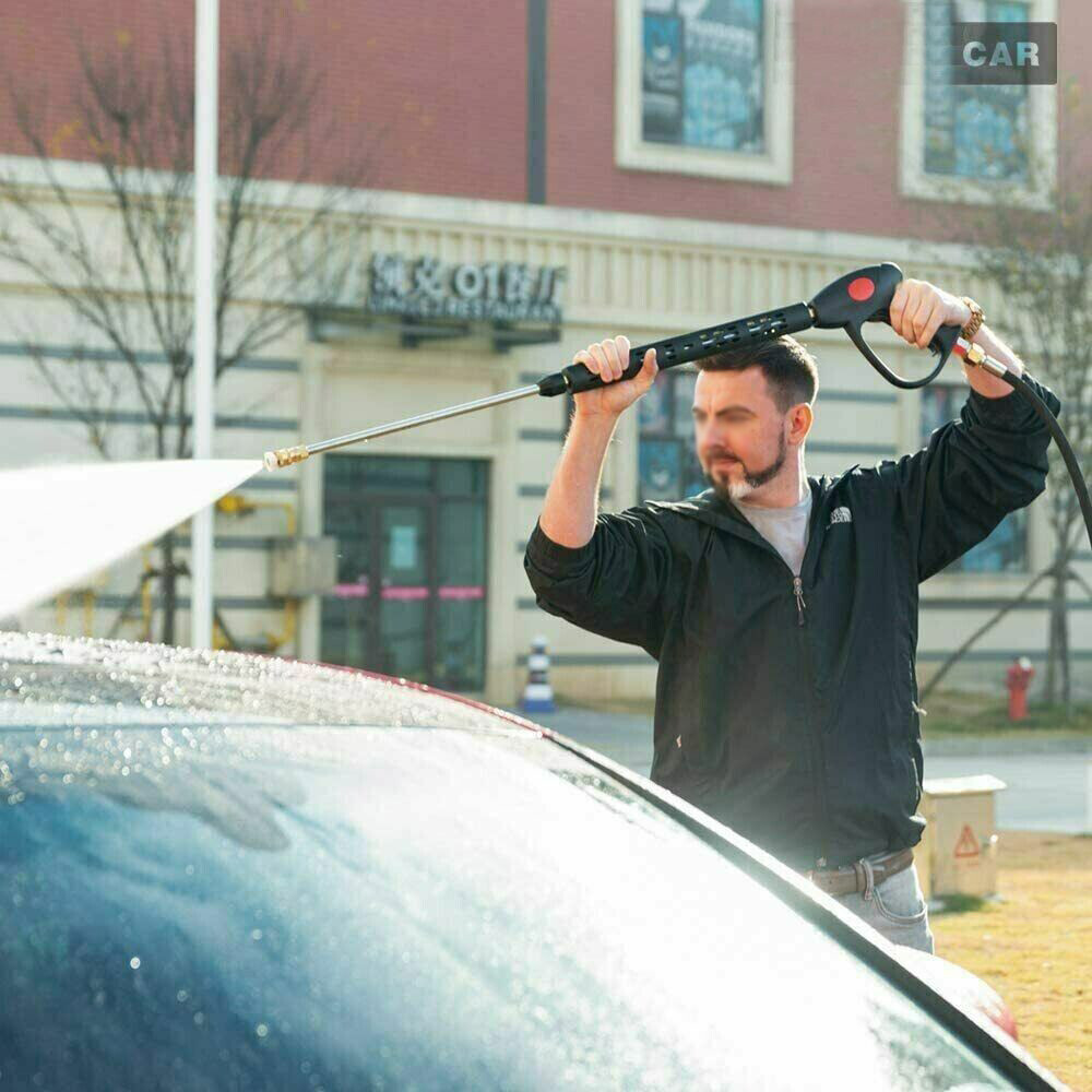 4000PSI High Pressure Power Washer Spray Gun Wand Lance Quick Nozzle Tips Kit