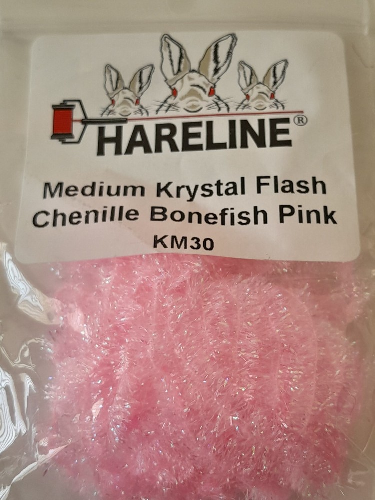 Hareline Medium Krystal Flash Chenille 17 Colors Same Day Flat Combined Shipping
