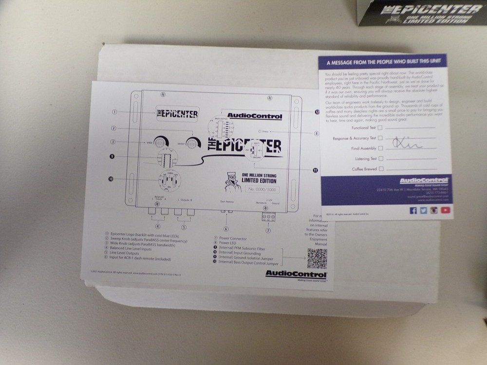 Audiocontrol The epicenter Limited Edition