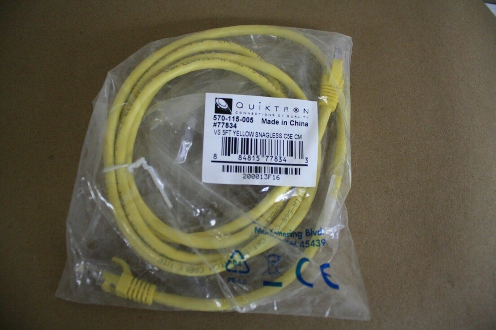 QUIKTRON 570-115-005 PATCH CORD. 5 FT