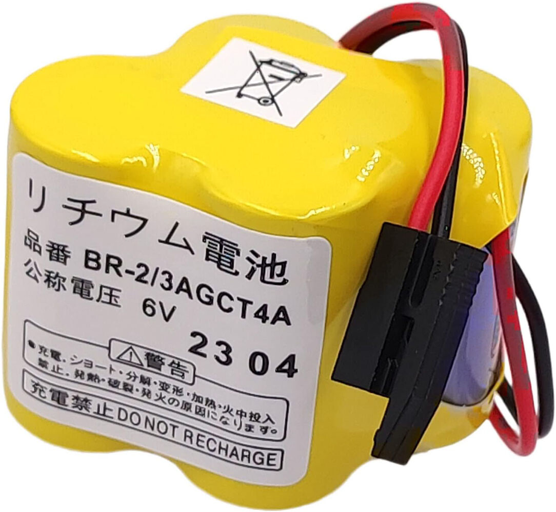 ◉ 100X BR-2/3AGCT4A BR2/3AG BR2/3AGCT4A Battery for FANUC A98L-0031-0025 w/plug