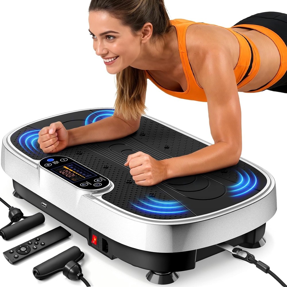 Full Body Vibration Plate Machine 330 lb Capacity Speaker