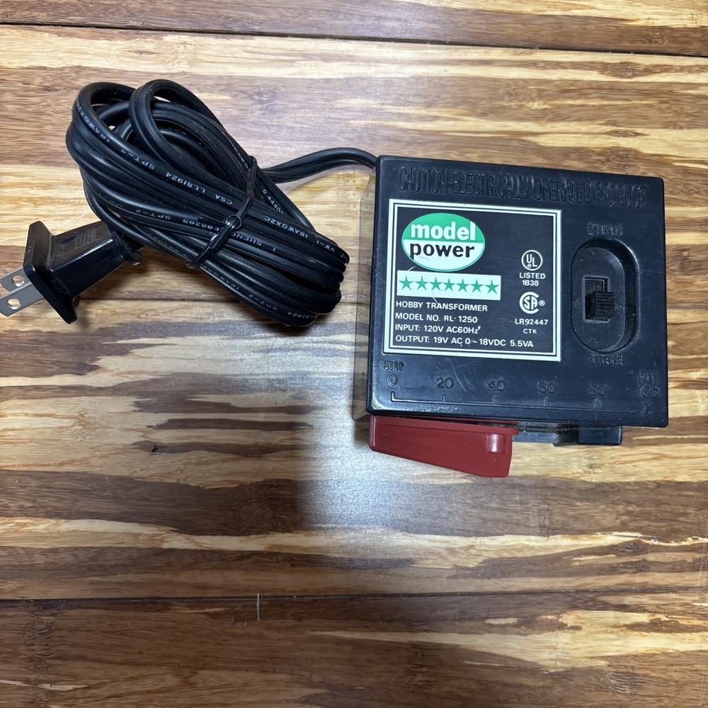 Model Power RL-1250 Hobby Transformer W/ Direction & Speed Controls/ Untested