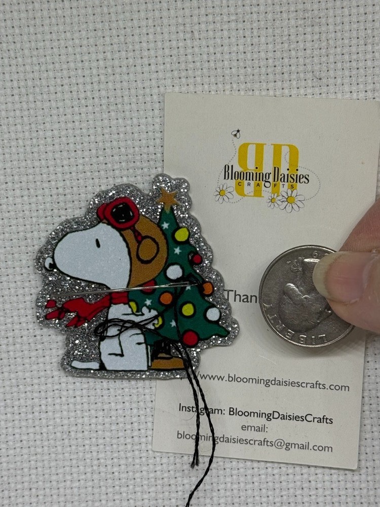 Magnetic Needle Minder Cross Stitch Snoopy Decorating/ Fridge Magnet