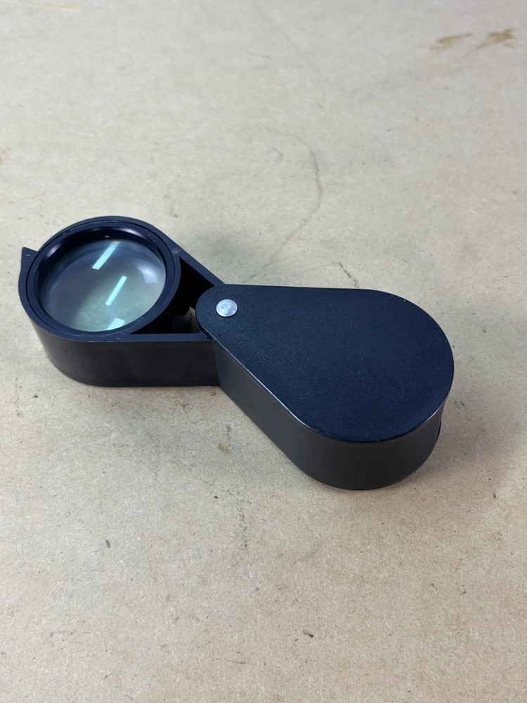Unique Vintage Black Foldable Magnifying Glass for Science Lab Decor