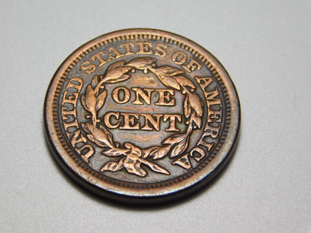 OLD US COINS 1853 BRAIDED HAIR LARGE CENT