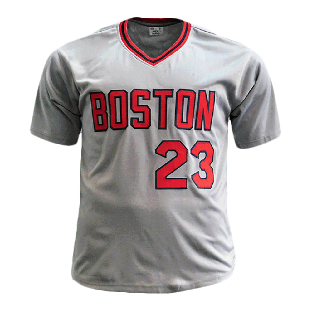Luis Tiant Boston Autographed Throwback Baseball Jersey Grey (PSA)
