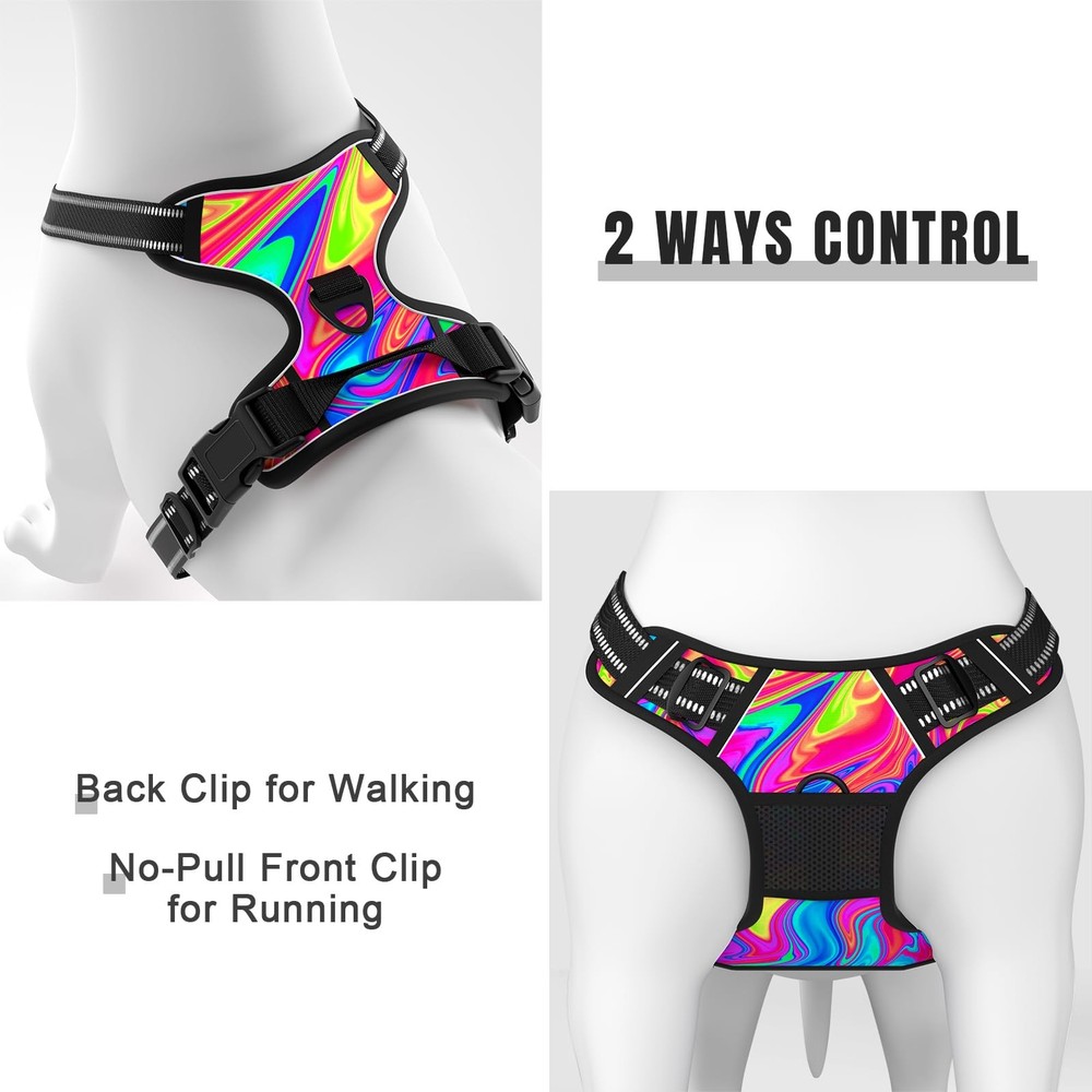 No Pull Dog Harness, Cute Reflective X-Large Sized Puppy Harness, Adjustable ...