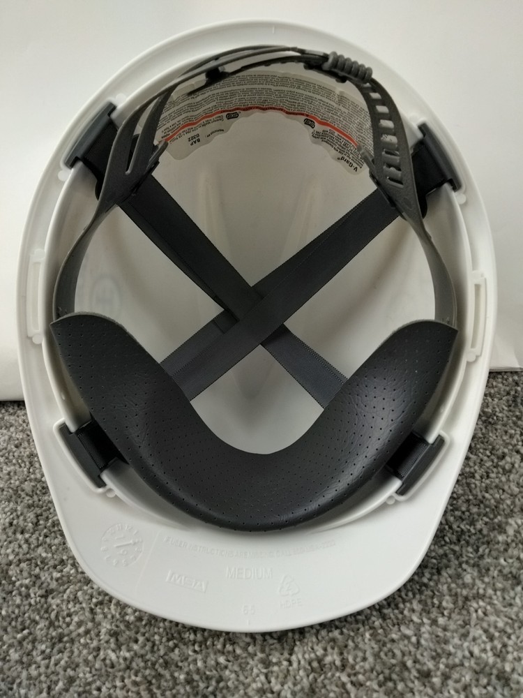 MSA Hard Hat Tyson Branded Cap Style Class E White Medium CSA Z94.1-15 TYPE 1