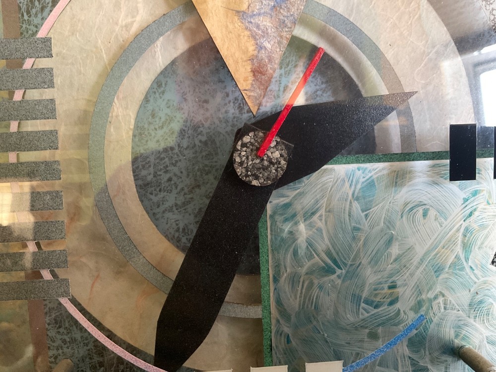 Art Deco Wall Clock Vintage Post Modern 90’s Signed.