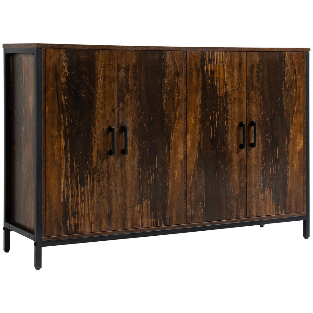Industrial Sideboard Buffet Cabinet with Doors, Kitchen Cabinet