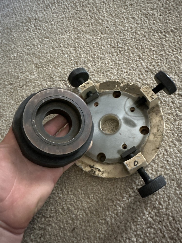 K&E Keuffel Esser Optical Alignment X Y Adjustable Base Plate W/ Mounting Ring