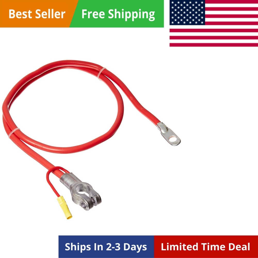 Deka Post Terminal Battery Cable, 43in. 4ga, Red