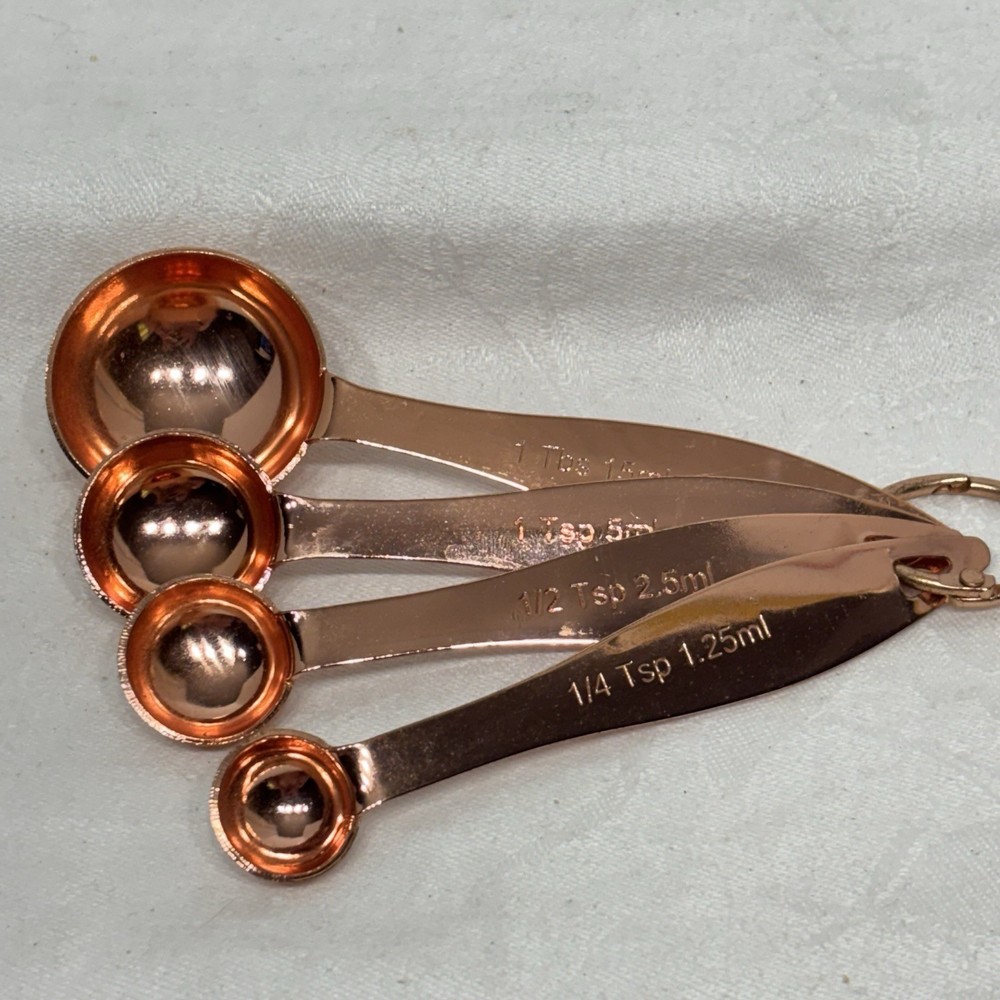 4 Piece Giadzy Copper Plate Measuring Spoons
