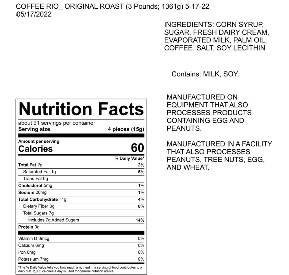 Bulk Candy, 3 Pound Bag Individually Wrapped Coffee Candy, Kosher Candy (Coff...