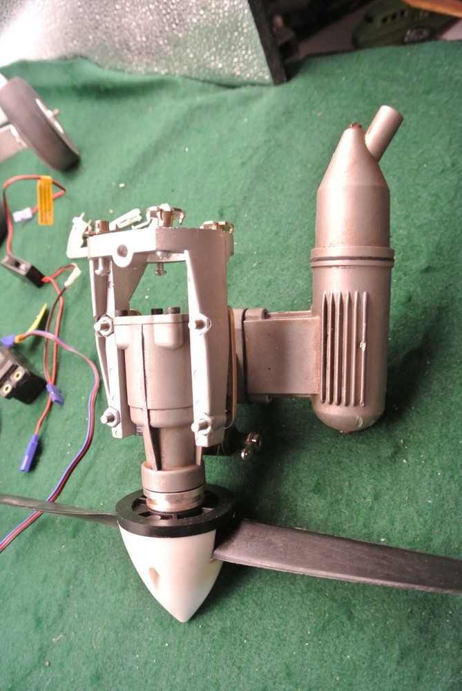 RC Airplane parts. M-46 RC nitro engine and electronics