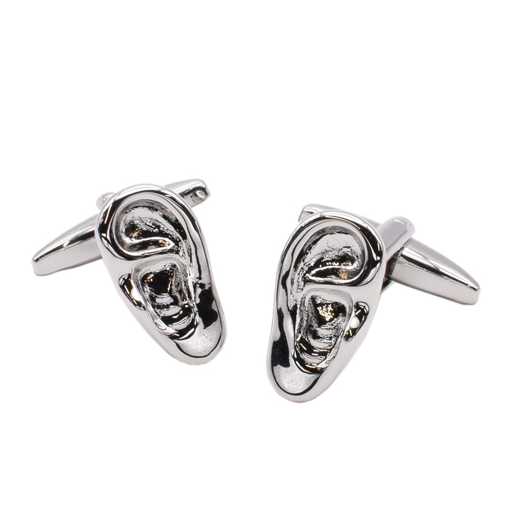 Human Ears Cufflinks Presented in a Personalised Engraved Box