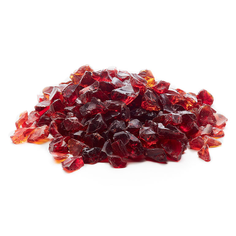 RUBY RED 1/2 - 3/4" Fire Glass Fireplace & Fire Pit Fireglass Glass Crystals
