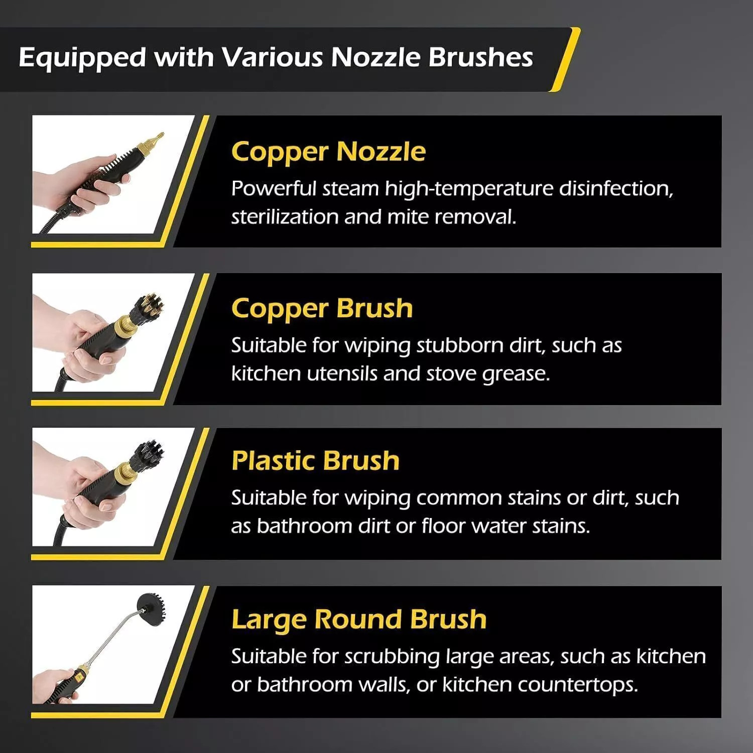 Handheld High Temp Steam Cleaner High Pressure Household Cleaning Machine 2500W