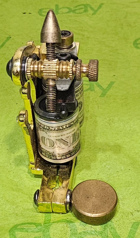 Vintage & Rare Custom CROWN Brass Frame Tattoo Machine (unTested)