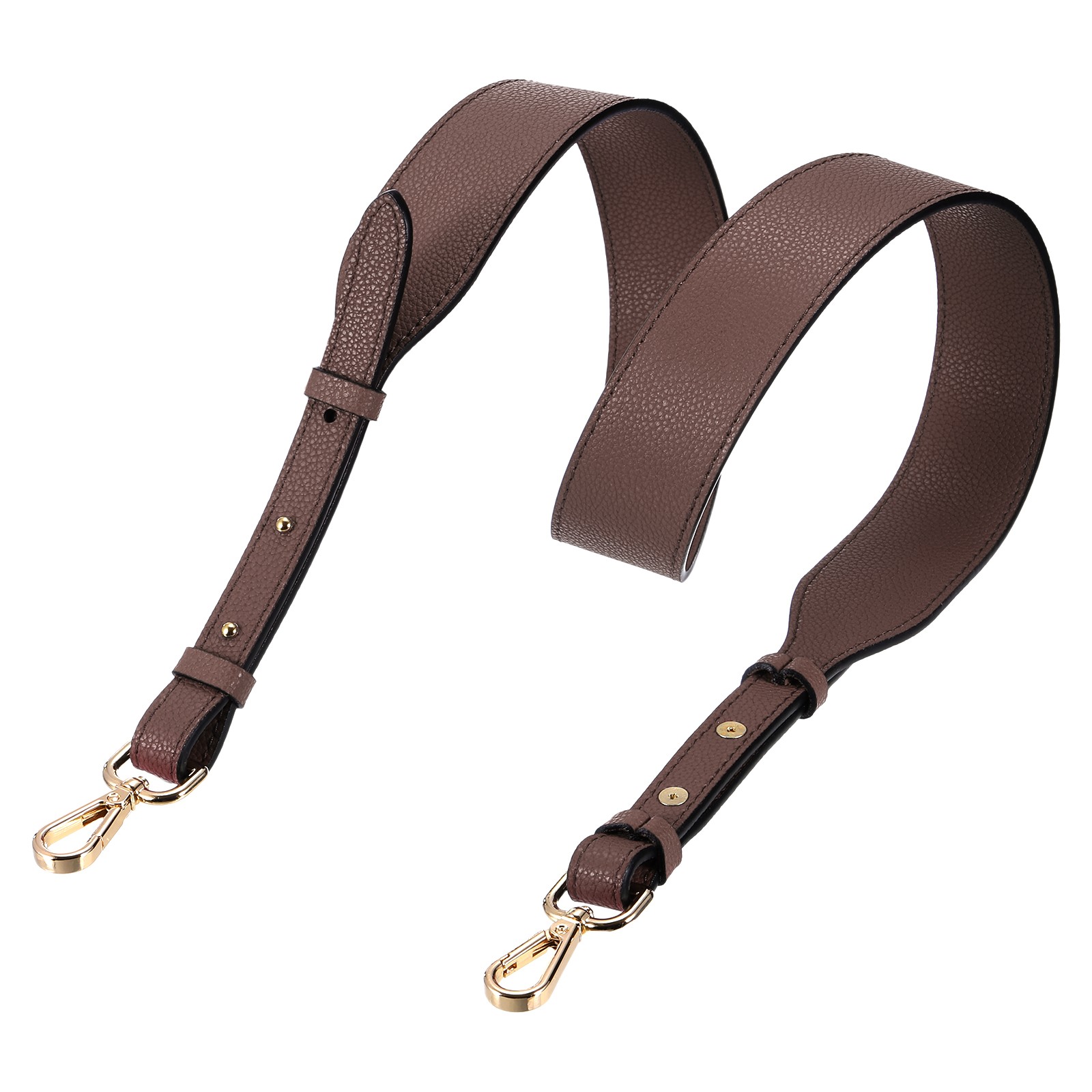 43.3" Adjustable Leather Purse Strap Crossbody Replacement Caramel/Gold