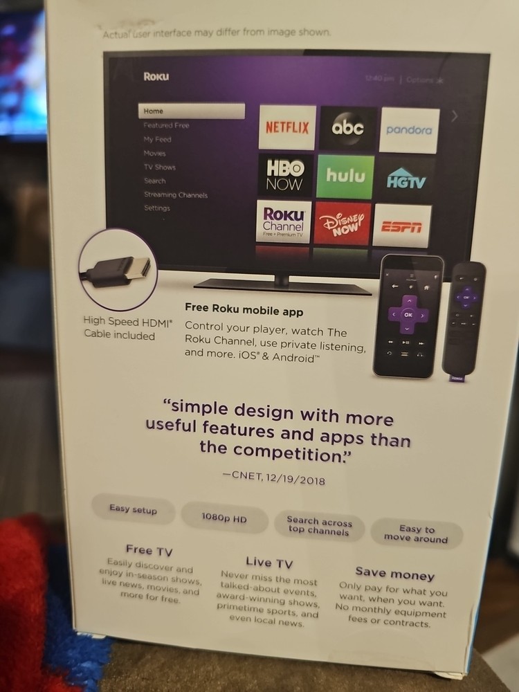 Roku Express HD Streaming Media Streamer - Black