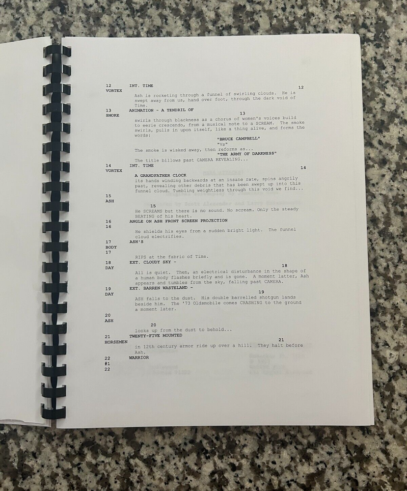 Army of Darkness Horror Movie Script Reprint Full Screenplay Script