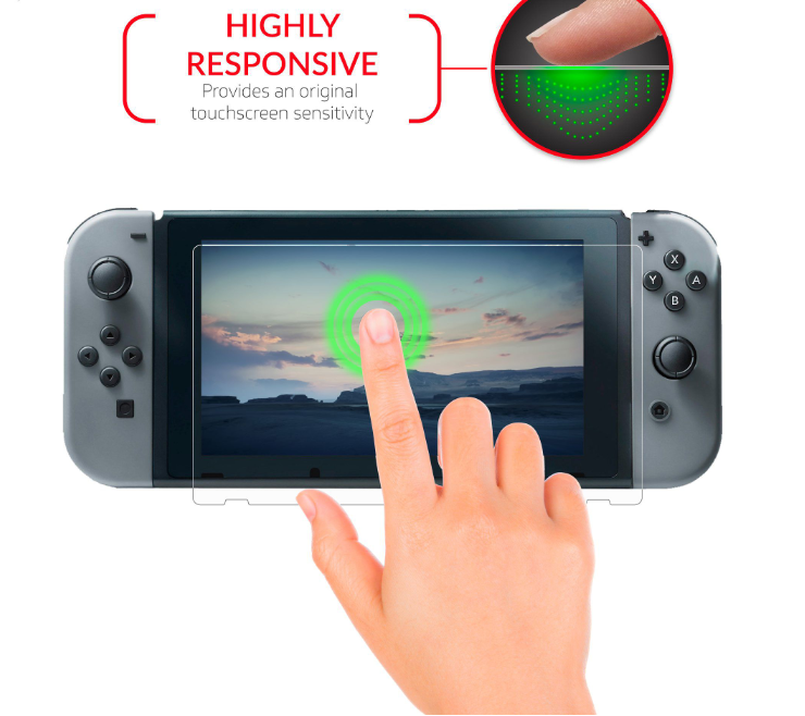 (2-PACK) For Nintendo Switch console Premium Tempered Glass Screen Protector