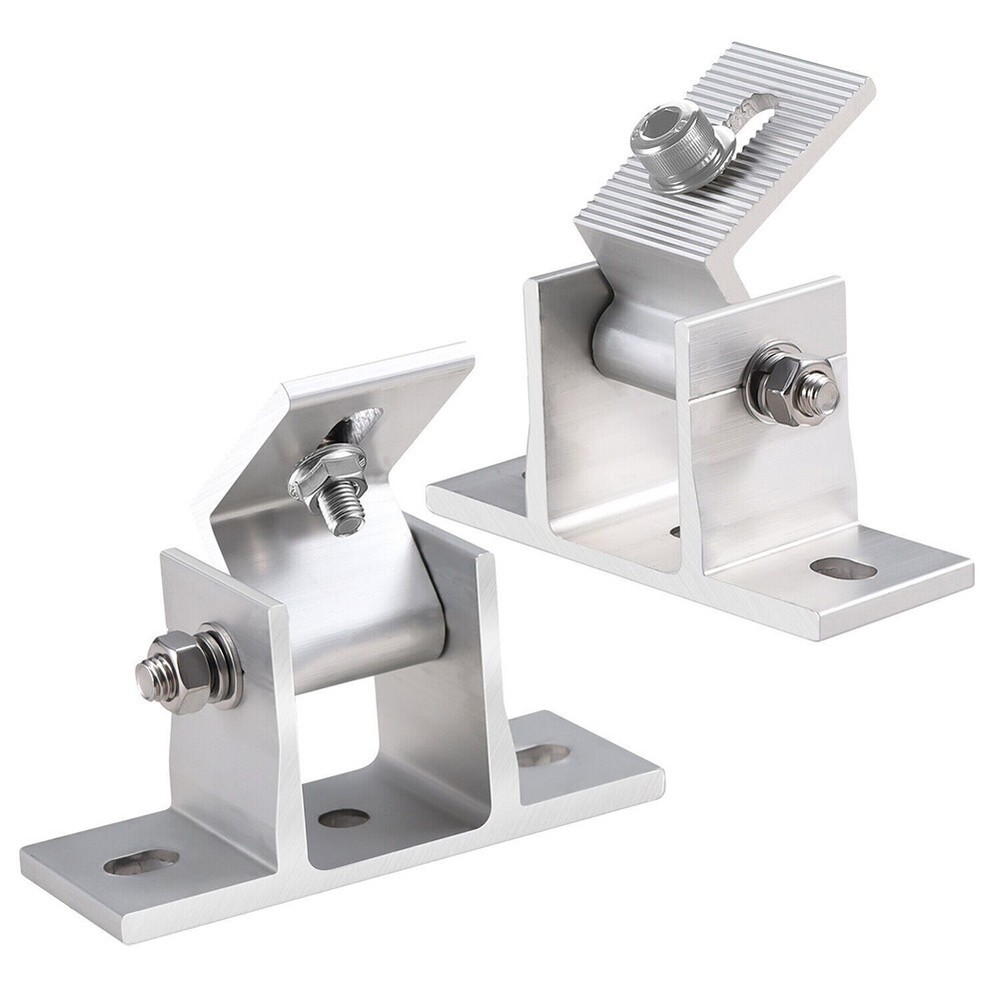 Solar Panel Rotatable Elevation With Angle-Bracket Roof Mounting Attachment