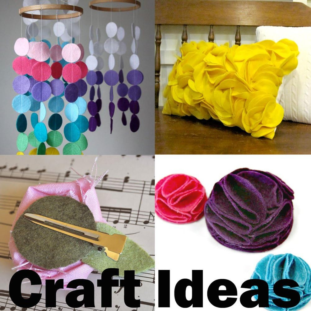 White Craft Felt Circles (2 Inch - 44pc)