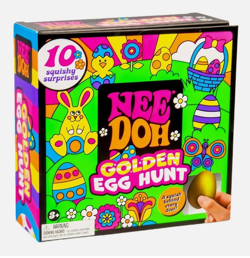 NeeDoh Easter Desk Decor Golden Egg Hunt Game Holiday Collectibles