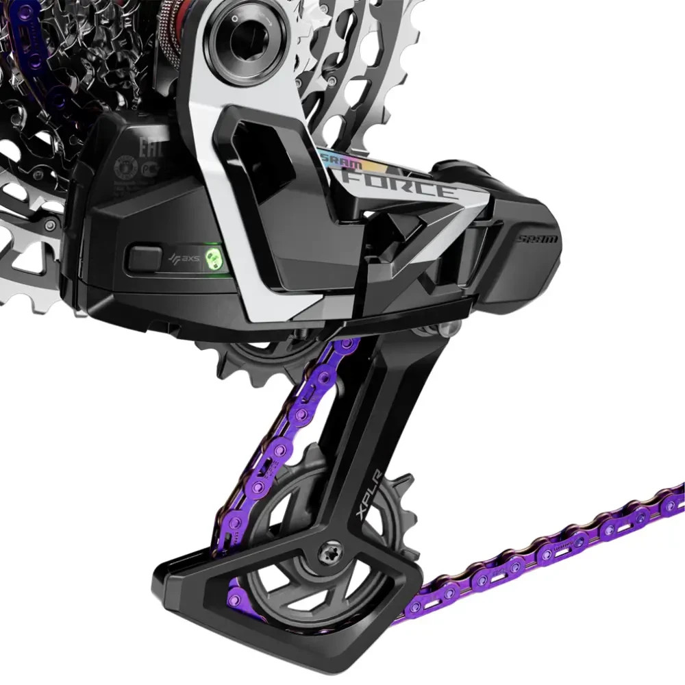 SRAM Force E1 Flattop Bicycle Chain. 126 Links. Purple