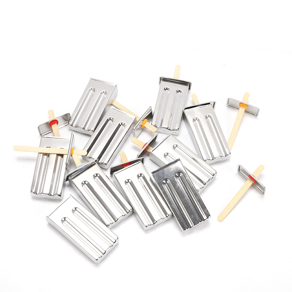 10PCS Stainless Steel Molds Pop Lolly Ice Cream Stick Holder Mold DIY