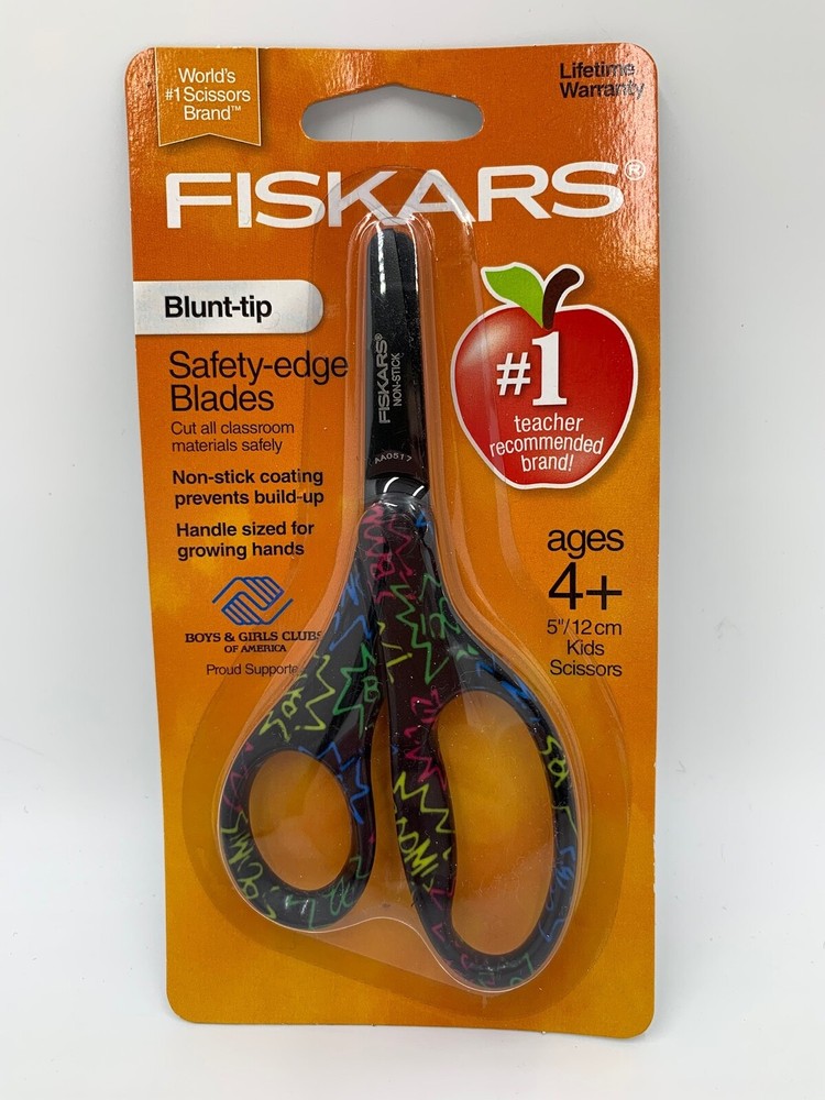 Fiskars blunt tip safety scissors ages 4 and up boom