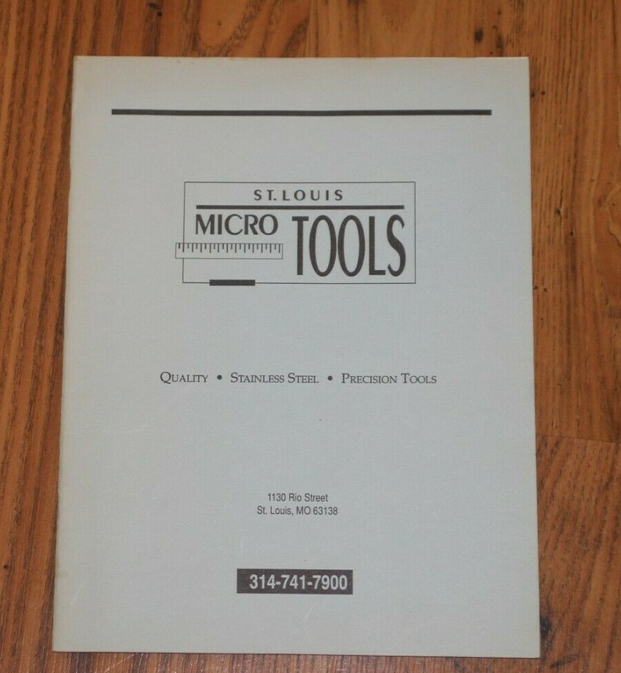 Vintage St. Louis Micro Tools Catalog