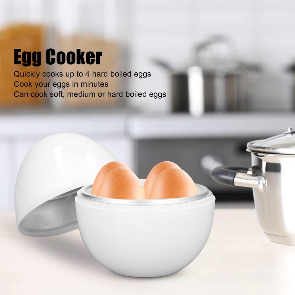 Microwave Egg Cooker for 4 Eggs,Hard Boiled Egg Cooker Compact Microwave Safe...