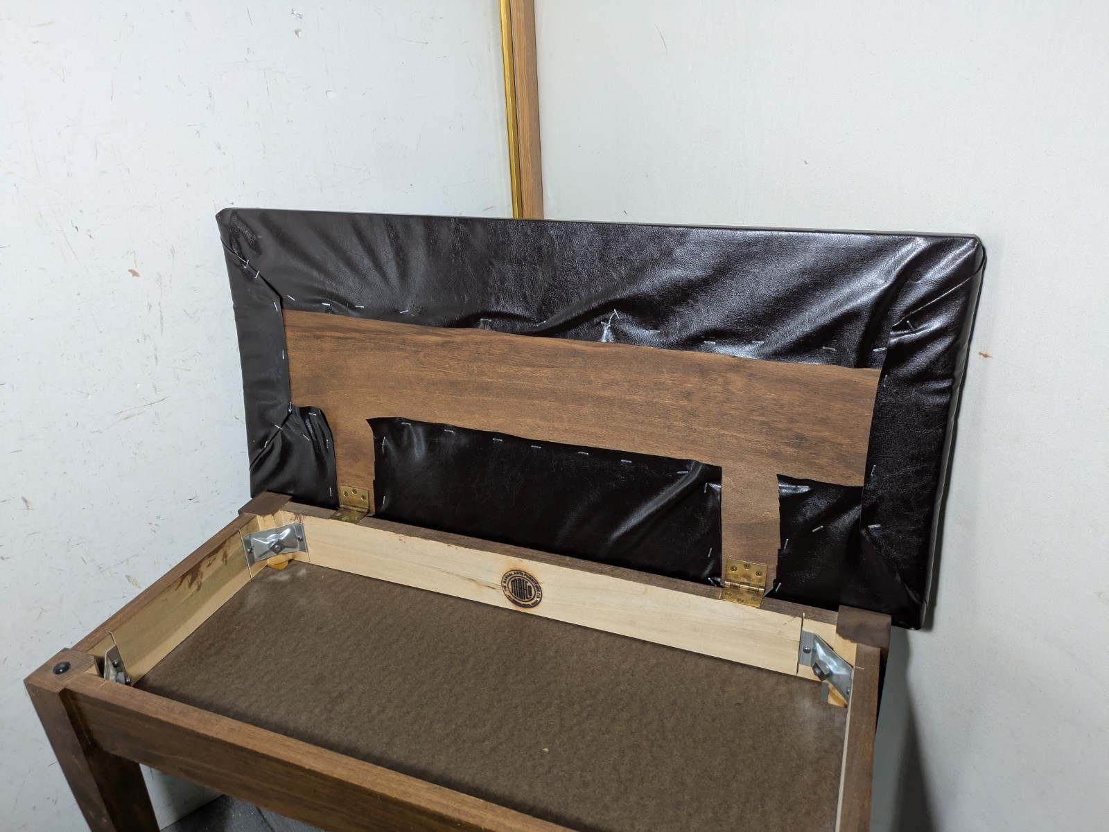 Vintage Manual Arts Furniture MCM Walnut Wood Piano Bench with Lid Storage K78