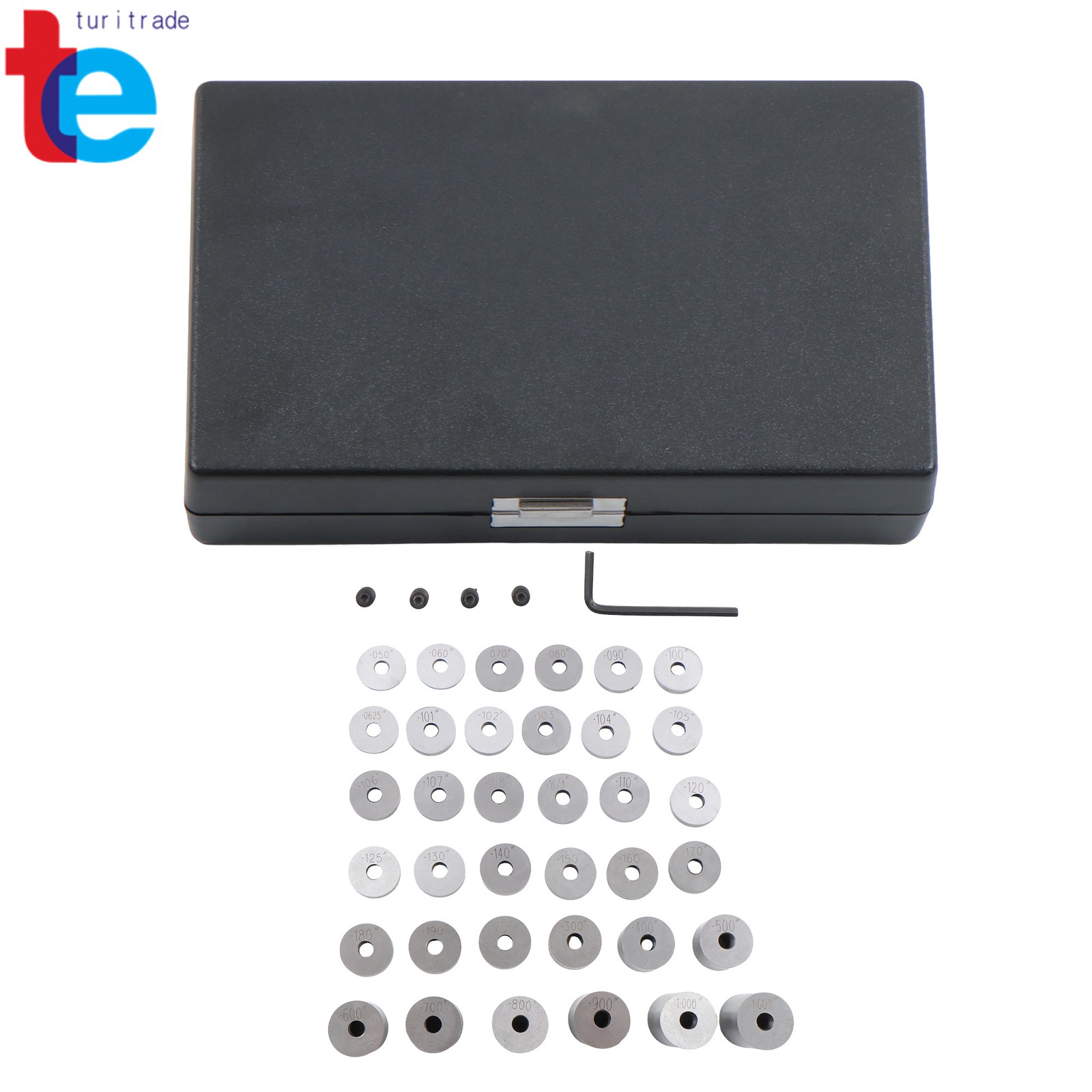 36pc Hardened Steel Round Gage Block Set for Precision Machining