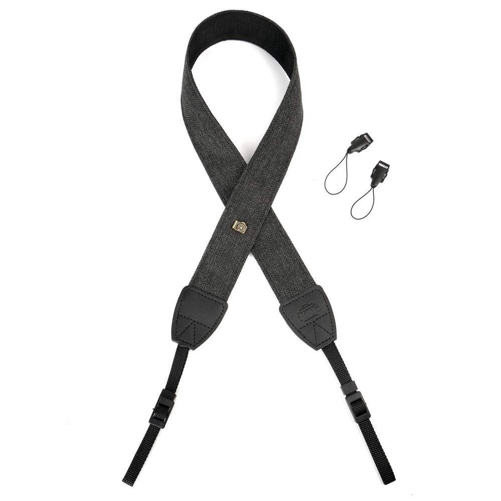 WANBY Camera Strap Black Canvas Neck Shoulder with Quick Black,