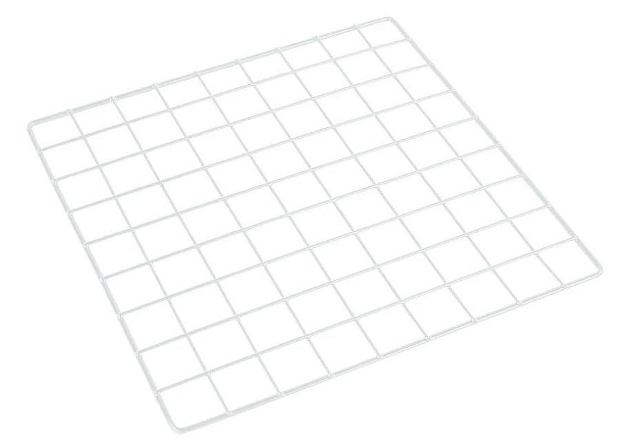 Set 10 Mini 14 x 14" White Wire Grid Storage Cube  Panels + 16 Connectors