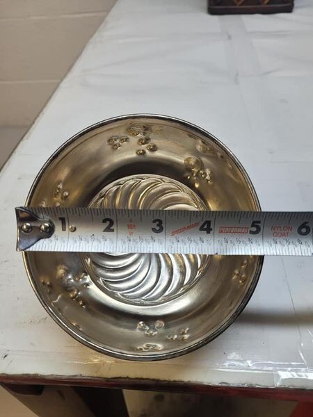 silverplate 5" metal lid / r4 t39