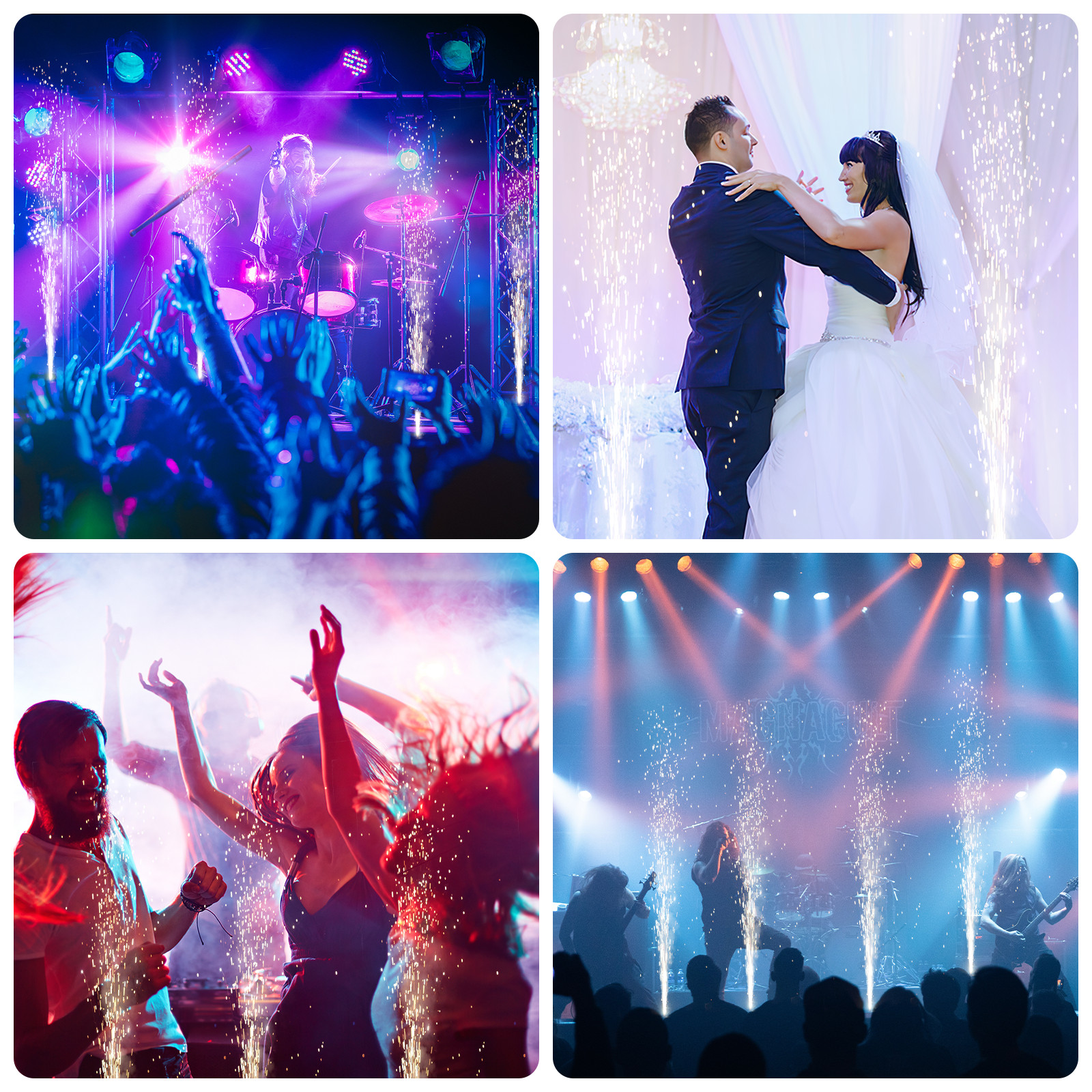 1200W Cold Spark Machine Stage Effect DMX Firework DJ Event Party Wedding