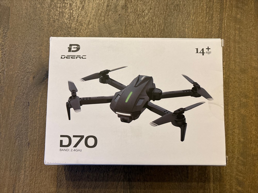 DEERC D70 Mini Drone with Camera,720P HD FPV Foldable Drones,2 Batteries,One Key