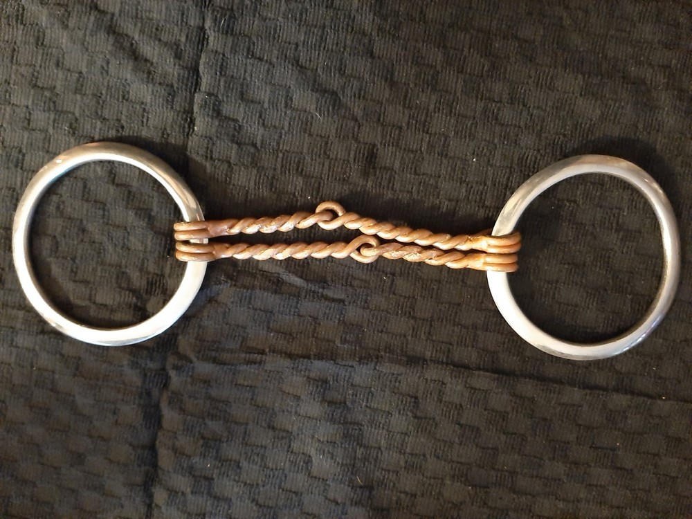 Lot Of 4 Snaffle Training Bits Copper Twisted Etc 5"